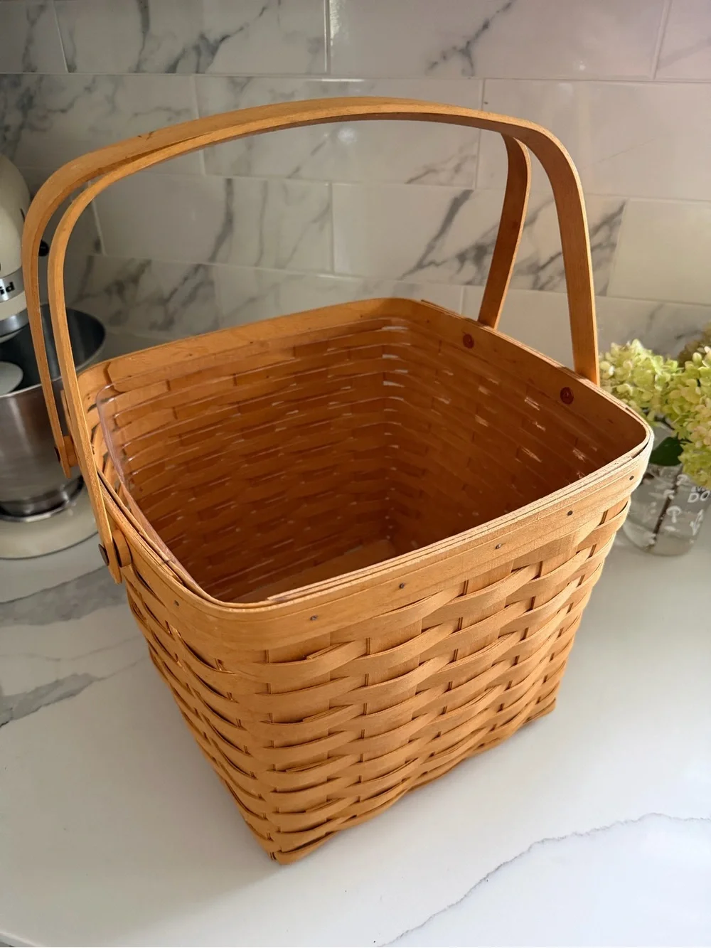 Vintage Longaberger Large Fruit Basket with Protector